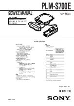 Предварительный просмотр 1 страницы Sony Glasstron PLM-S700E Service Manual