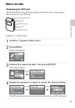 Предварительный просмотр 11 страницы Sony GPS-CS3KA - GPS Digital Imaging Operating Instructions Manual