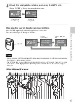 Предварительный просмотр 17 страницы Sony GPS-CS3KA - GPS Digital Imaging Operating Instructions Manual