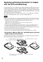 Предварительный просмотр 22 страницы Sony GPS-CS3KA - GPS Digital Imaging Operating Instructions Manual