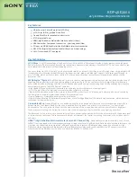 Предварительный просмотр 1 страницы Sony Grand Wega KDF-46E2000 Brochure