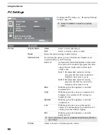 Preview for 64 page of Sony GRAND WEGA KDS-R60XBR2 Operating Instructions Manual