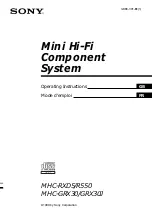 Preview for 1 page of Sony GRX30J Operating Instructions Manual