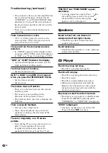 Preview for 42 page of Sony GRX30J Operating Instructions Manual