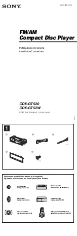 Sony GT520 - CDX Radio / CD User Manual preview