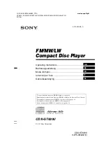 Предварительный просмотр 1 страницы Sony GT620U - CDX Radio / CD Operating Instructions Manual