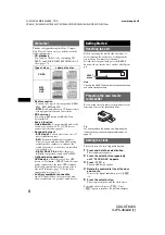 Предварительный просмотр 4 страницы Sony GT620U - CDX Radio / CD Operating Instructions Manual