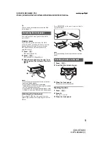 Предварительный просмотр 5 страницы Sony GT620U - CDX Radio / CD Operating Instructions Manual