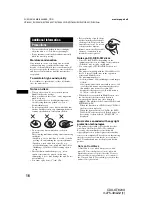 Предварительный просмотр 16 страницы Sony GT620U - CDX Radio / CD Operating Instructions Manual