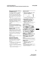 Предварительный просмотр 57 страницы Sony GT620U - CDX Radio / CD Operating Instructions Manual