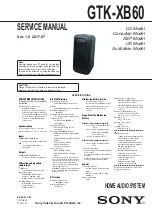 Sony GTK-XB60 Service Manual preview