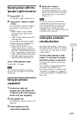 Preview for 27 page of Sony GTK-XB7 Operating Instructions Manual