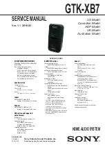 Sony GTK-XB7 Service Manual preview