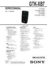 Sony GTK-XB7 Service Manual предпросмотр