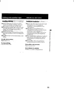 Preview for 33 page of Sony GV-900E - Video Walkman Operating Instructions Manual