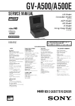 Sony GV-A500E Service Manual preview