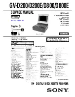 Preview for 1 page of Sony GV-D200E Service Manual