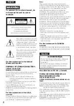 Preview for 2 page of Sony GV-D300 Operating Instructions  (primary manual) Operating Instructions Manual