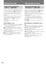 Preview for 14 page of Sony GV-D300 Operating Instructions  (primary manual) Operating Instructions Manual