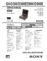 Sony GV-D300 Operating Instructions  (primary manual) Service Manual preview