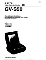 Sony GV-S50BSN - Video Walkman Operating Instructions Manual preview
