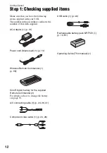 Предварительный просмотр 12 страницы Sony GVHD700E - HDV Video WALKMAN Operating Manual