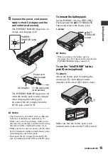 Предварительный просмотр 15 страницы Sony GVHD700E - HDV Video WALKMAN Operating Manual