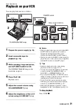 Предварительный просмотр 21 страницы Sony GVHD700E - HDV Video WALKMAN Operating Manual