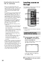 Предварительный просмотр 32 страницы Sony GVHD700E - HDV Video WALKMAN Operating Manual