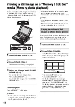 Предварительный просмотр 46 страницы Sony GVHD700E - HDV Video WALKMAN Operating Manual