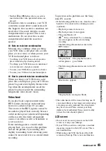 Предварительный просмотр 85 страницы Sony GVHD700E - HDV Video WALKMAN Operating Manual