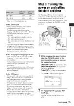 Preview for 15 page of Sony Hadycam DCR-HC48 Operating Manual