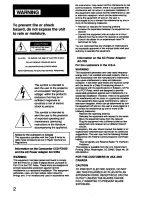 Preview for 2 page of Sony Handgcam CCD-FX420 Service Operation Manual