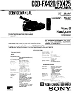 Sony Handgcam CCD-FX420 Service Service Manual preview