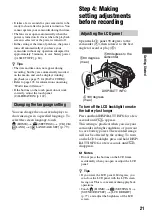 Preview for 21 page of Sony Handycam 3-286-590-13(1) Handbook