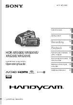 Предварительный просмотр 1 страницы Sony HANDYCAM 4-131-475-11(1) Operating Manual