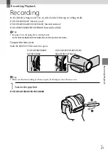 Предварительный просмотр 21 страницы Sony Handycam 4-170-095-11(1) Handbook