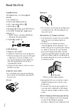 Preview for 2 page of Sony HANDYCAM 4-209-887-11(1) Handbook