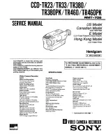 Preview for 1 page of Sony Handycam CCD-380 Service Manual