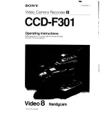 Sony Handycam CCD-F301 Operating Instructions Manual preview