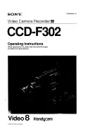 Sony Handycam CCD-F302 Operating Instructions Manual preview