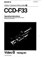 Sony Handycam CCD-F33 User Manual preview