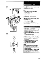 Предварительный просмотр 33 страницы Sony Handycam CCD-F33 User Manual