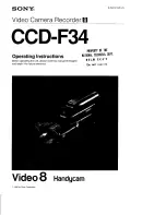 Sony Handycam CCD-F34 Operating Instructions Manual preview