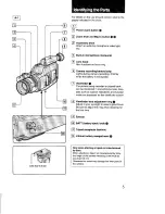 Preview for 5 page of Sony Handycam CCD-F34 Operating Instructions Manual