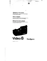 Sony Handycam CCD-F40 Operating Instructions Manual preview