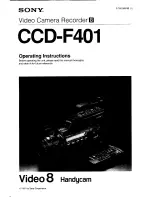 Предварительный просмотр 1 страницы Sony Handycam CCD-F401 Operating Instructions Manual