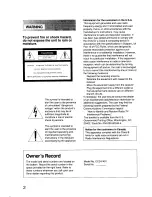 Preview for 2 page of Sony Handycam CCD-F401 Operating Instructions Manual