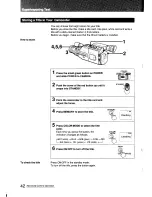 Предварительный просмотр 42 страницы Sony Handycam CCD-F401 Operating Instructions Manual