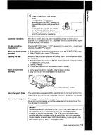 Предварительный просмотр 13 страницы Sony Handycam CCD-F501 Operating Instructions Manual